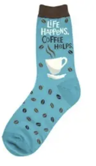 Women's Sock - Life Happens Coffee Helps - 6967 