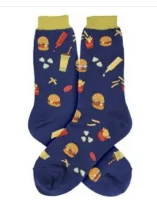 Women's Sock - Hamburger & Fries - 7060 