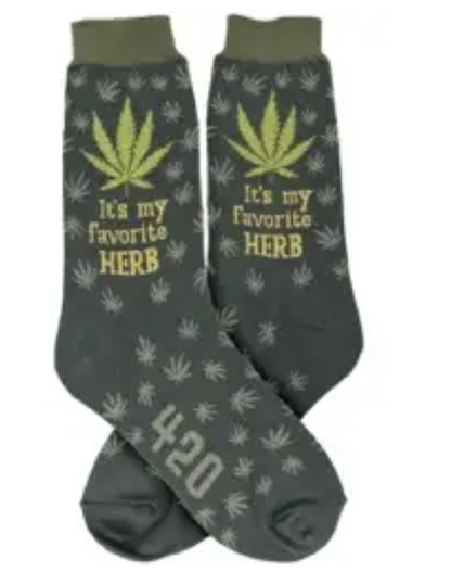 Women's Socks - Novelty, Crew sock, Fun -  It's My Herb 