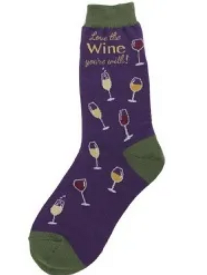 Women's Sock - Wine - 6846 