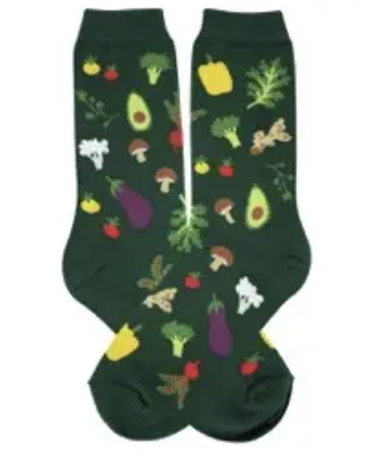 Women's Socks - Novelty, Crew sock, Fun - Tossed Salad 