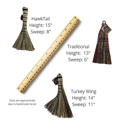 Whisk Broom - Turkey Wing - Choose Color 