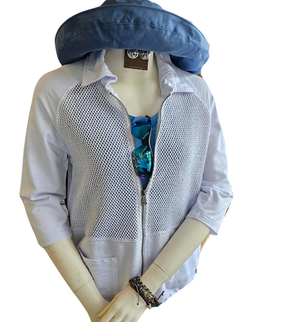 Jacket - Mesh 3/4 Sleeve - White 24101-WT 