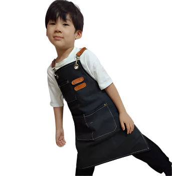 Apron Kids  Heavy Duty Duck Canvas   Black 