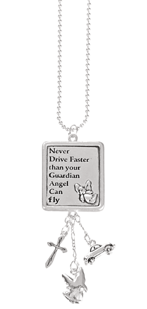 Car Charm   Never Drive Faster than your Angel can fly  Eg06441 