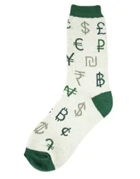 Mens Socks - Money Symbols #6963M 