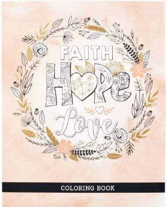 Book Coloring Faith Hope Love Clr043