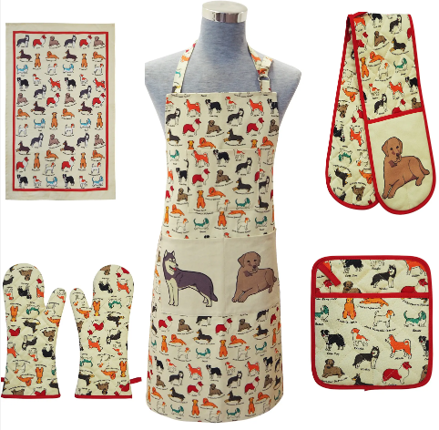 Apron Dogs  Cream  Cotton 