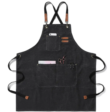 Apron 3 Pocket Canvas Black Men's RTMA3P 