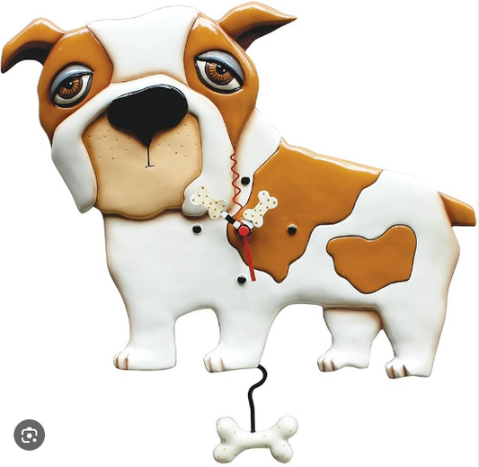 Wall Clock  Dog   Spike Bull     P1072 