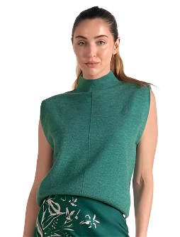 Vest Sleeveless Sweater Green SW11323G 