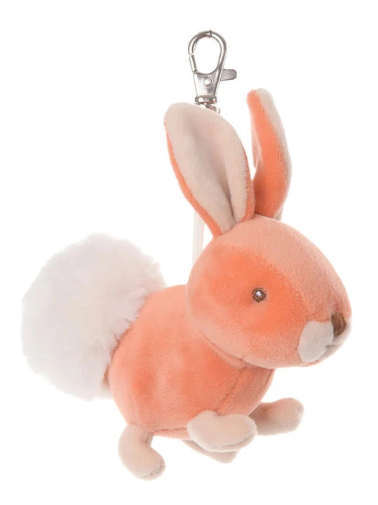 Bag Charm Bunny Orange Zeus & Hera 4" 22018d 