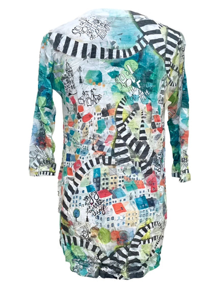 Top Sunday Stroll ac115 3/4 Sleeve Crew Neck Women's Ct1250bo