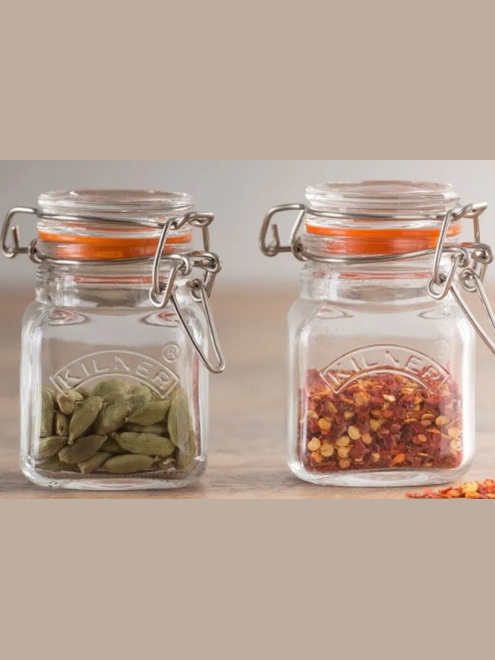 Square Clip Top Spice Jar 2.4oz  0025.460U 
