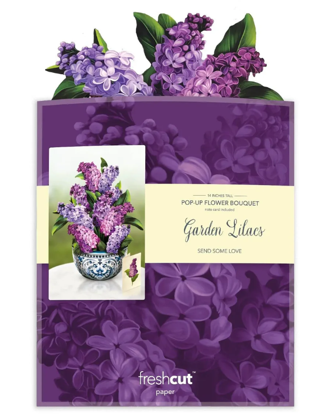 Flower's Boutique Paper Cards  Popup Garden Lilacs   3726 