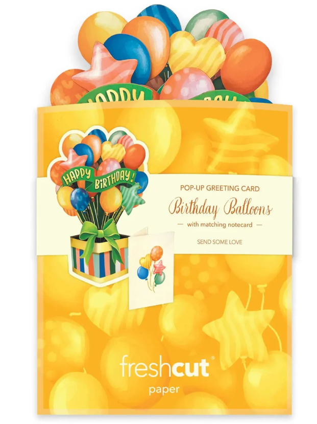 Flower's Boutique Paper Cards  Popup Mini Birthday Ballons  7436 