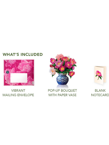 Flower's Boutique Paper Cards  Popup Peony Paradise  3733 