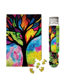 Puzzles  Minis Fun Art Work - Stain Glass Tree
