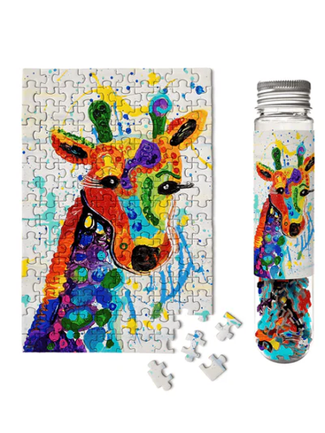 Puzzles  Minis Fun Art Work - Rainbow Giraffe