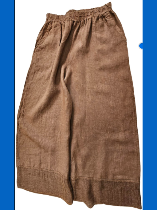 Pants Pecan 2 Pocket Wide Leg Women's One Size 139641P