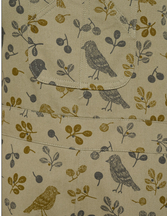 Overalls Bird Floral Print  AW2382