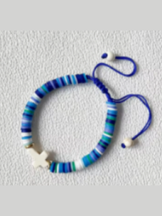 Little Girl Prayer Bracelet with Inspirational Card, Adjustable Faith Bracelet Blue RTCBBL