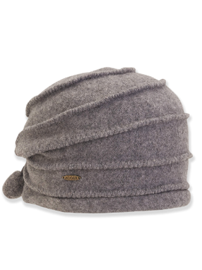 Hat Grey Bow Wool Turban Women's-AD1340A