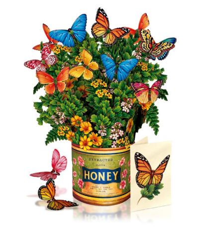 Flower's Boutique Paper Cards  Popup Butterflies & Buttercups 3720 Classic