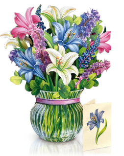 Flower's Boutique Paper Cards  Popup Lilies & Lupines 3731 Classic