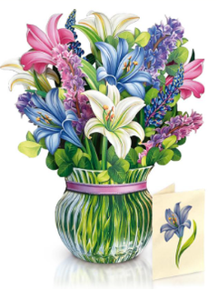 Flower's Boutique Paper Cards  Popup Lilies & Lupines 3731 Classic