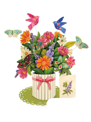 Flower's Boutique Paper Cards  Popup Enchanted Garden 3747 Classic