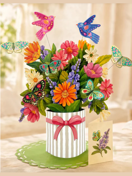 Flower's Boutique Paper Cards  Popup Enchanted Garden 3747 Classic