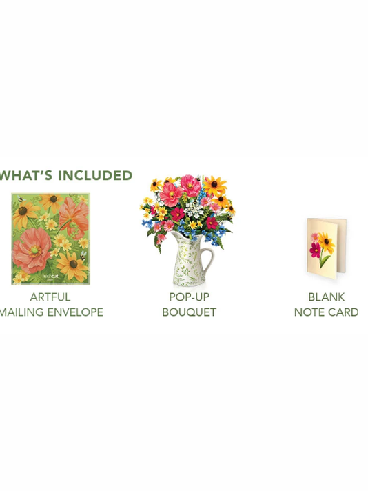 Flower's Boutique Paper Cards  Popup  Wildflower Meadow  7315 Classic