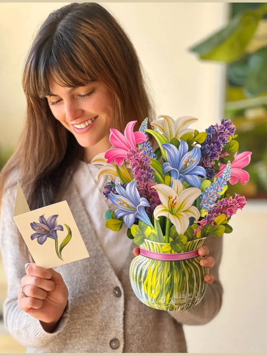 Flower's Boutique Paper Cards  Popup Lilies & Lupines 3731 Classic