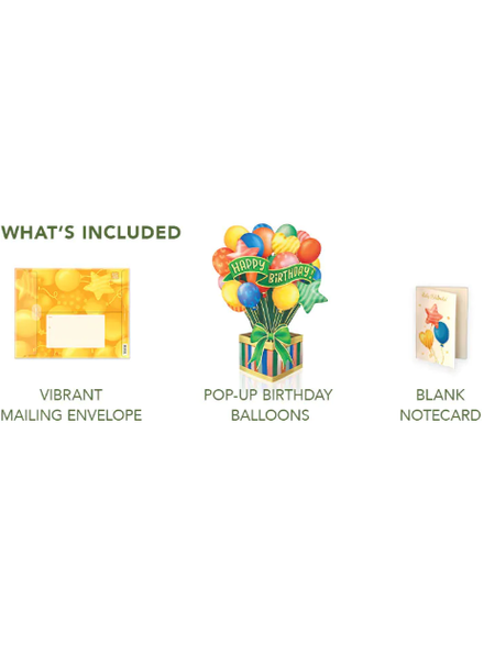 Flower's Boutique Paper Cards  Popup  Birthday Balloons  3744 Classic