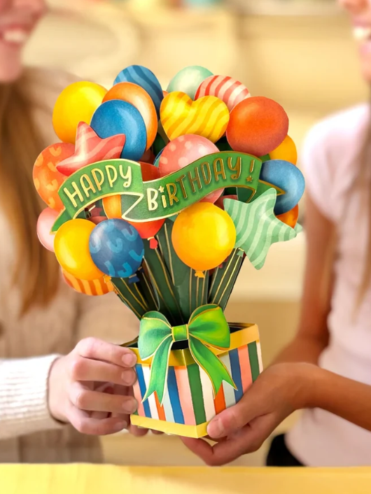 Flower's Boutique Paper Cards  Popup  Birthday Balloons  3744 Classic