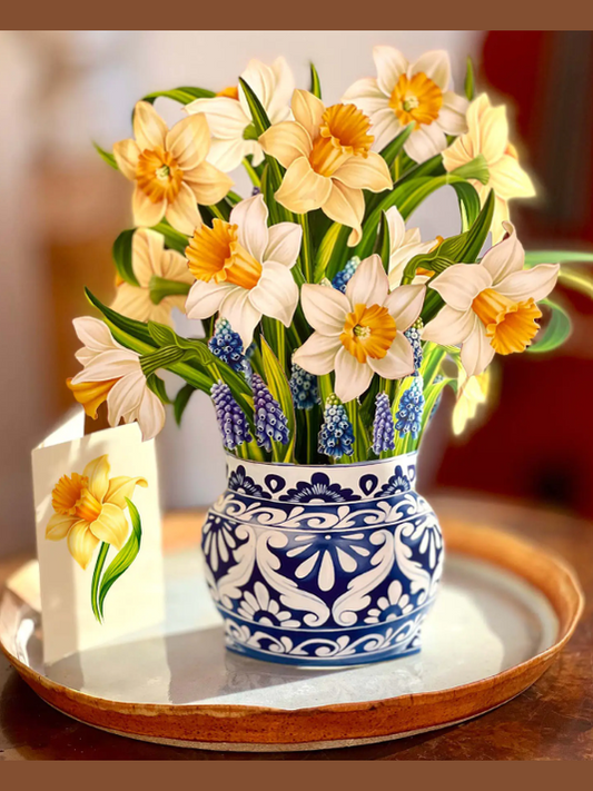 Flower's Boutique Paper Cards  Popup English Daffodils   3703 Classic