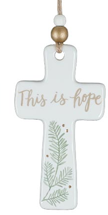 Christmas Cross Ornament 3 Saying's 5"  9745544