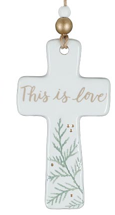Christmas Cross Ornament 3 Saying's 5"  9745544
