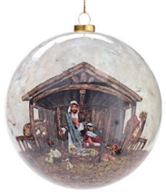 Christmas Ball Divine Impressions Nativity Scene 3 Styles Poly 4" 3138209