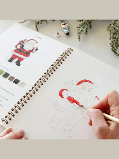 Water Color Work Book Christmas Truck ELSWWCT