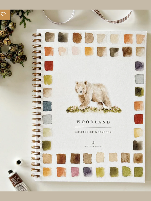 Emily Lex Studio-Water Color Work Book Woodland ELSWWWL