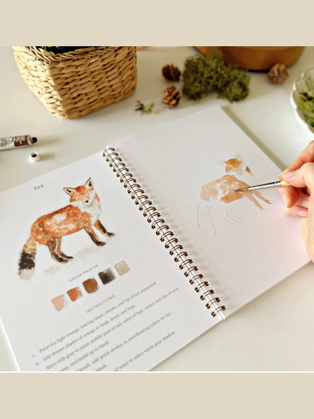 Emily Lex Studio-Water Color Work Book Woodland ELSWWWL