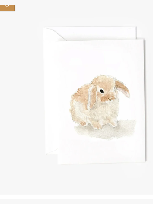 Mini Notecard Watercolor Sitting Bunny ELSMCSB