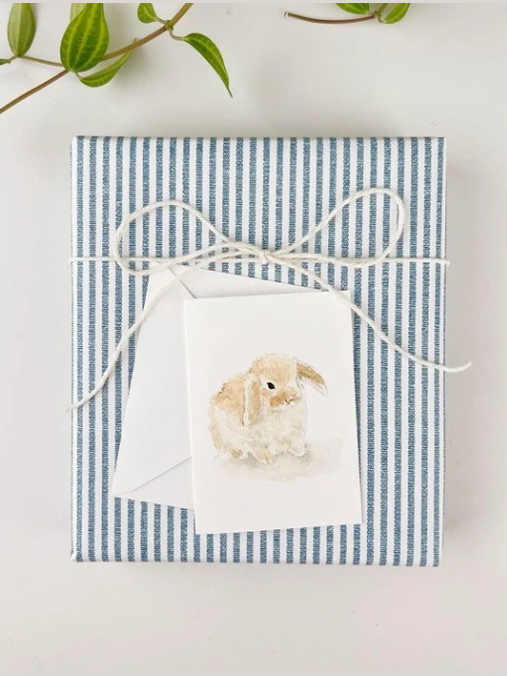 Mini Notecard Watercolor Sitting Bunny ELSMCSB