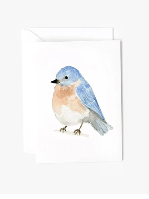 Mini Notecard Watercolor Bluebird ELSMCPBB