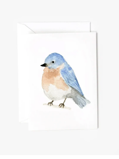 Mini Notecard Watercolor Bluebird ELSMCPBB