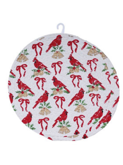Trivets Christmas Red/White Cardinal 9" 2 Pk 1042-CHP