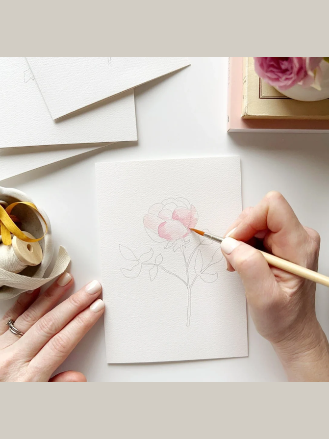 Notecard Set Garden Flowers Watercolor 5x7" EMLPNGF