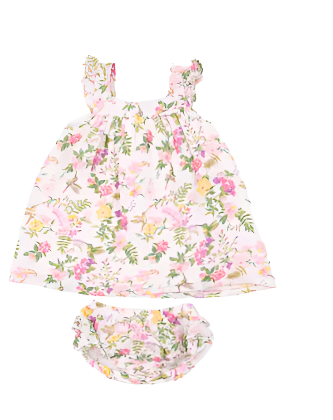 Toddler Sundress- Floral Hummingbirds - 150-S24